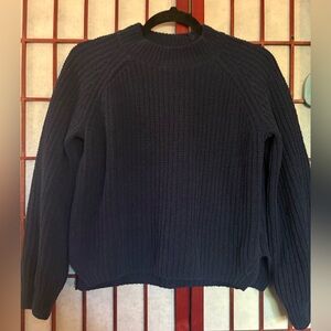 Old Navy Blue Textured Knit Sweater
